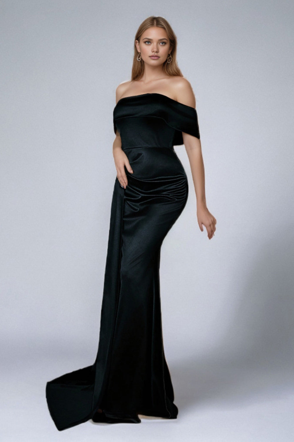 Van Laren | Amalia Off-Shoulder Zijdeglans Jurk