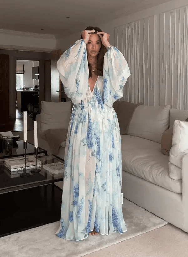 Van Laren | Blue Blossom Jurk